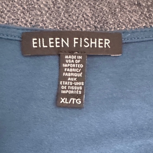 Eileen Fisher Blue Asymmetrical Long Sleeve Tunic XL - Picture 6 of 7